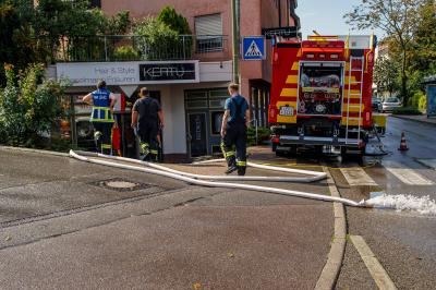 Leonberg: Starkregen fuehrt zu Feuerwehreinsaetzen in Leonberg